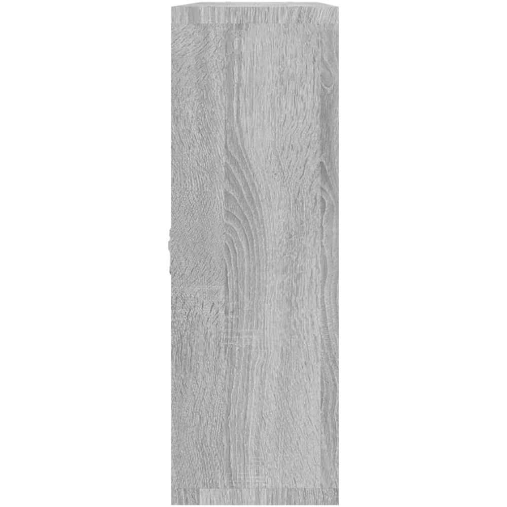 vidaXL 8 Shelf Grey Floating Wall Shelf Image 4