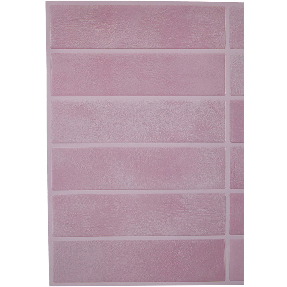 Living and Home Pink Rectangle Self Adhesive Wall Sticker 10 Pack Image 4