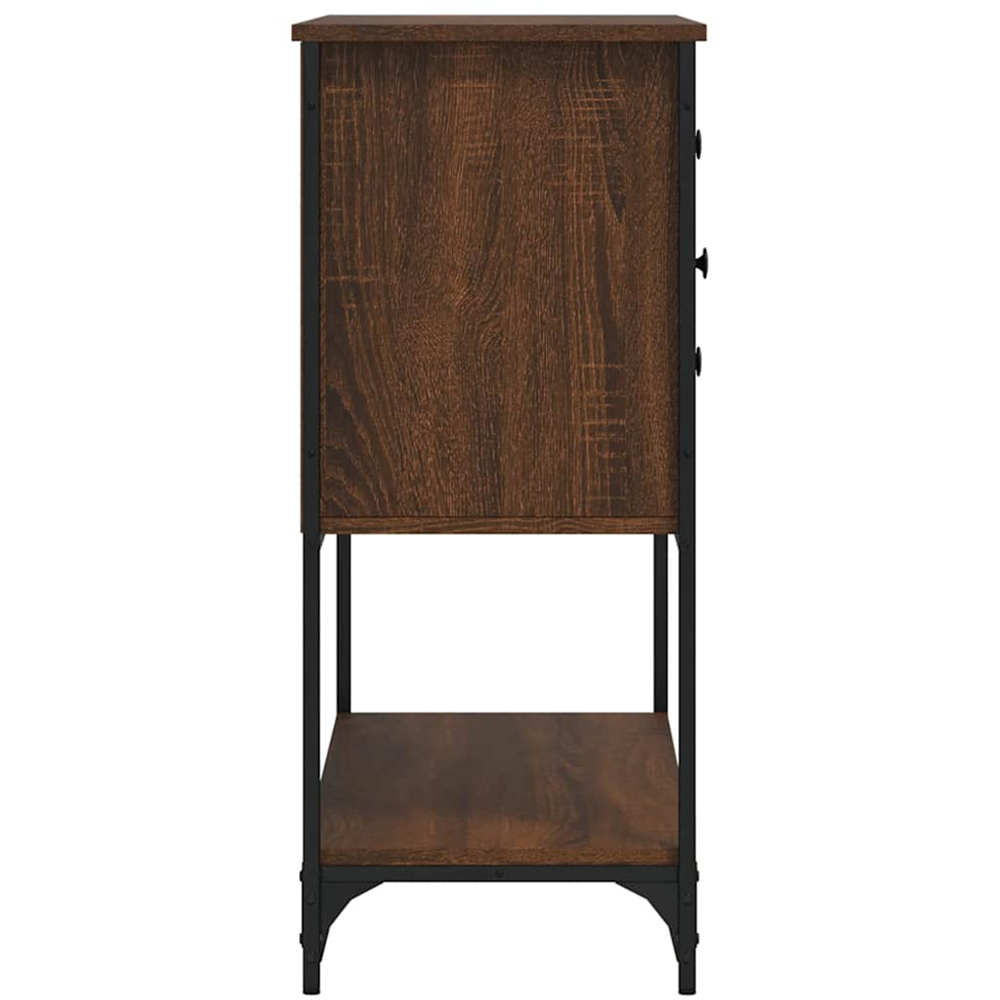 vidaXL 2 Door 2 Drawer Single Shelf Brown Oak Sideboard Image 7