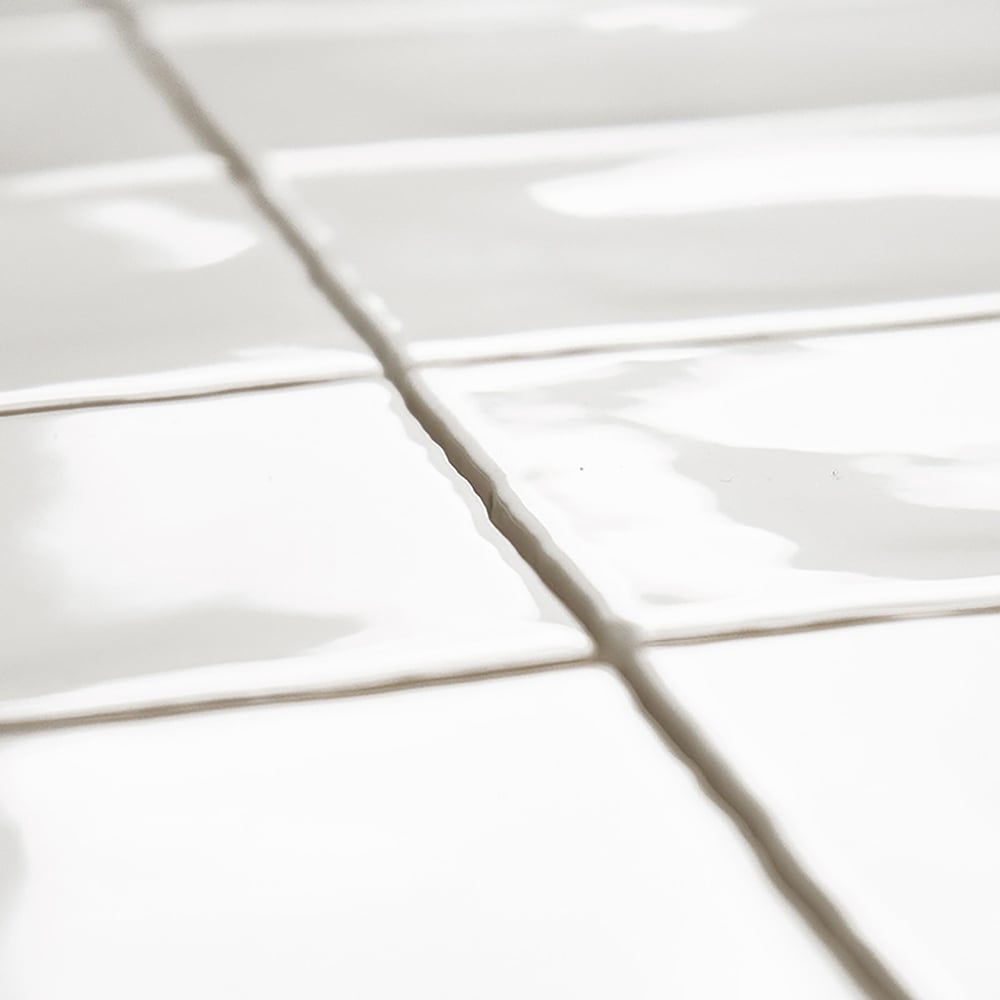 Top Ceramics Metro White Gloss Flat Bumpy Ceramic Wall Tile 75 x 300mm 1 sqm Image 5