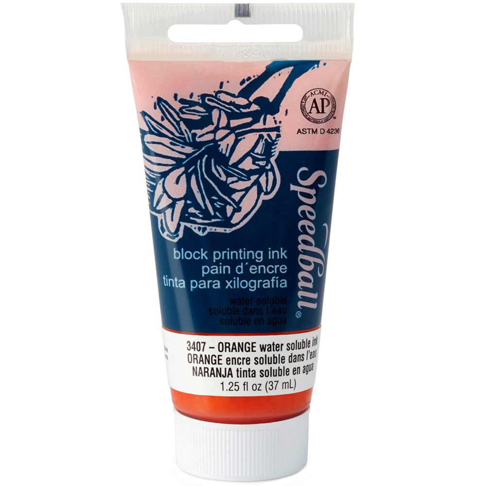 Speedball Orange Water Soluble Block Ink 37ml Image