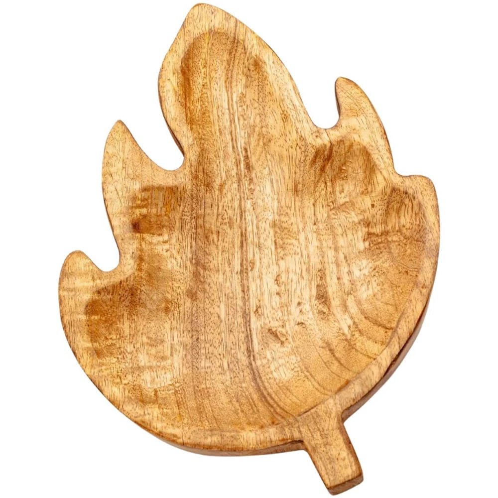 Garden Mile Wooden Leaf Large Tray Image 1