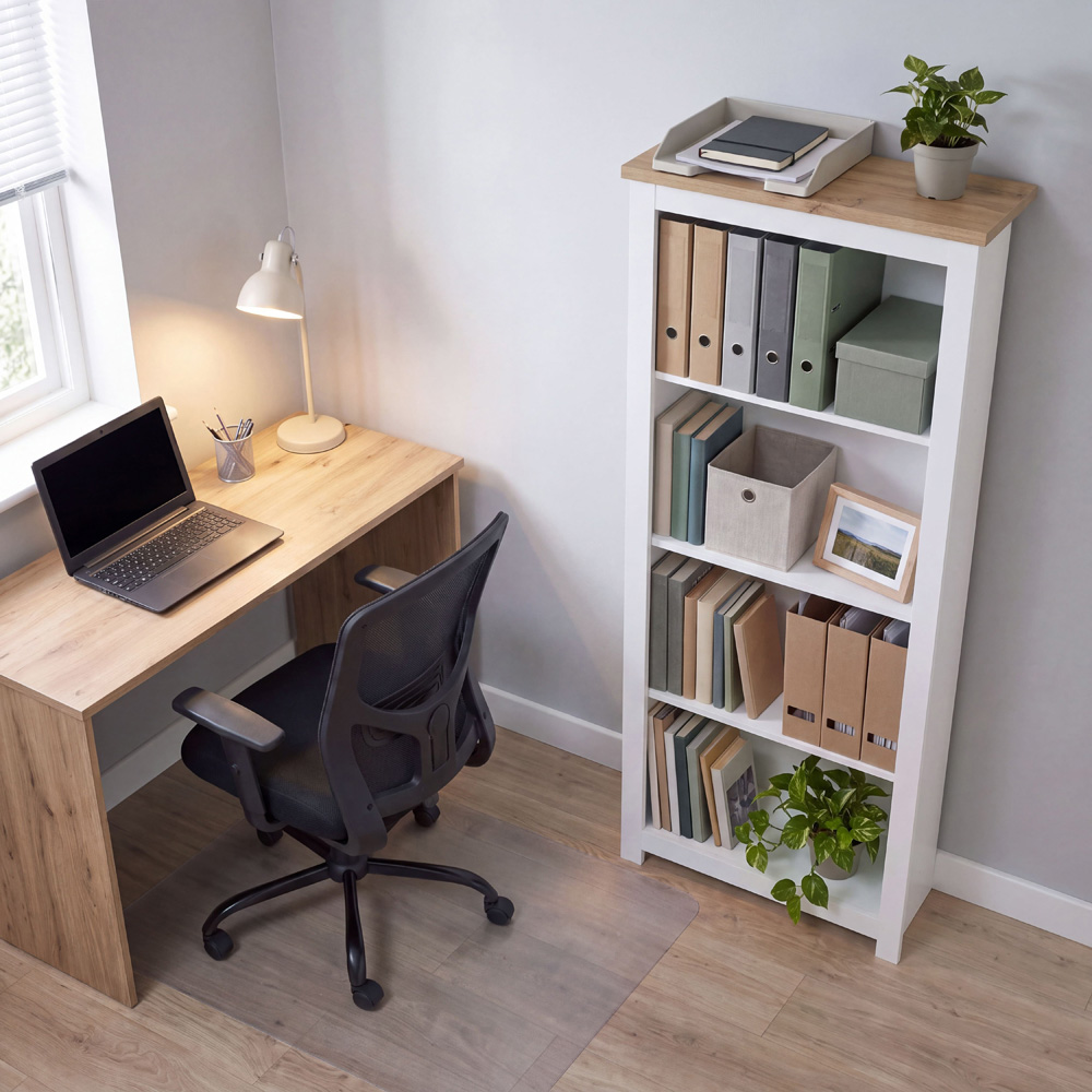 VIDA DESIGNS Arlington 4 Shelf White Bookcase Image 3
