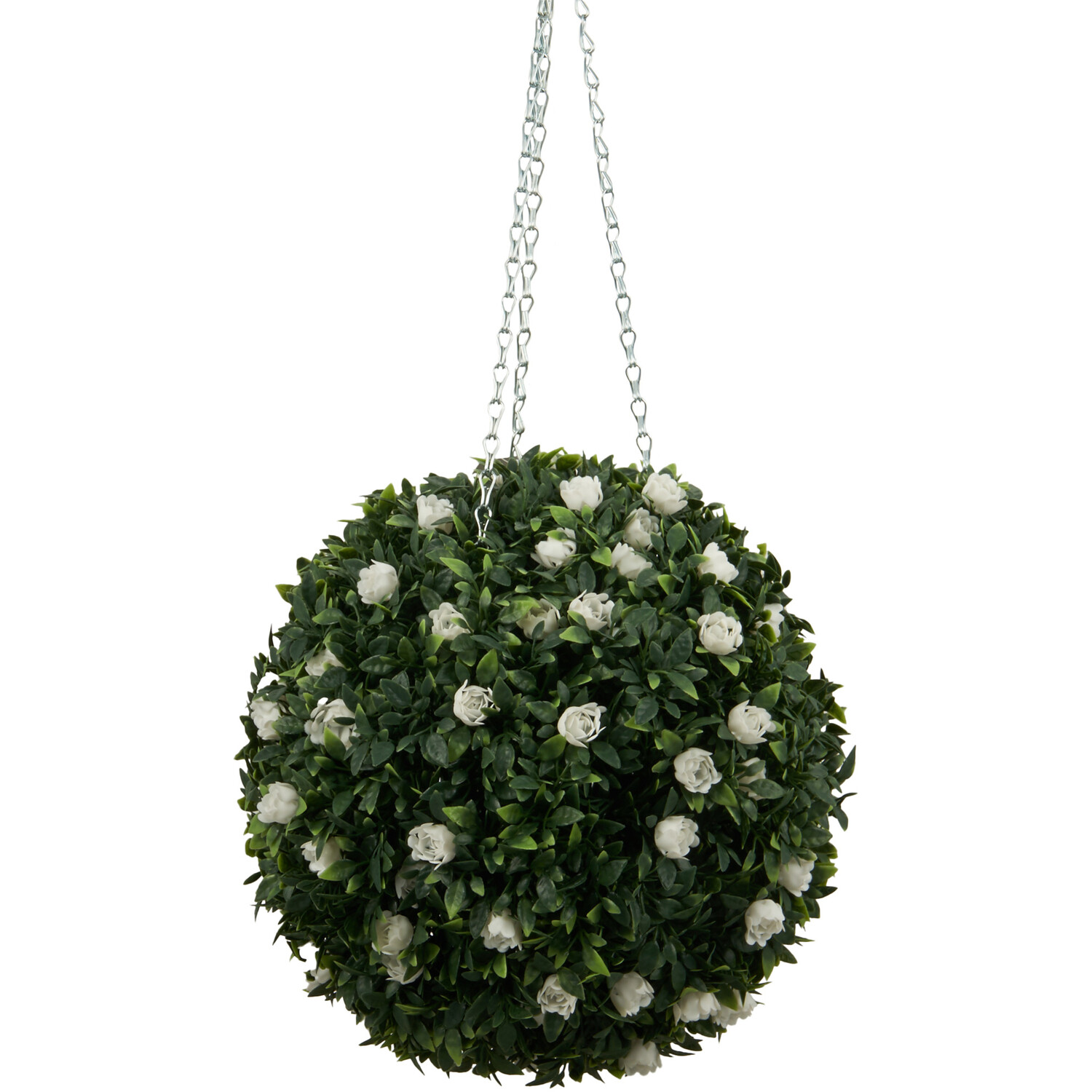 Boxwood Ball with Flowers - Green Image 1