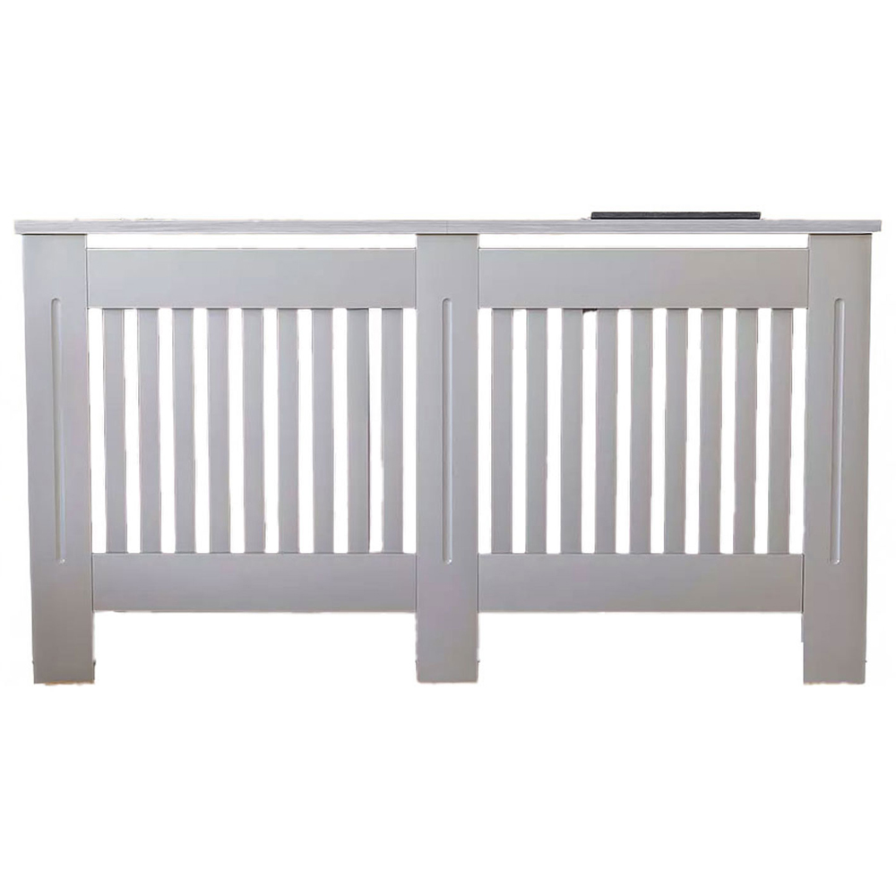 Neo Grey Decorative Wooden Radiator Cover Large Image 3