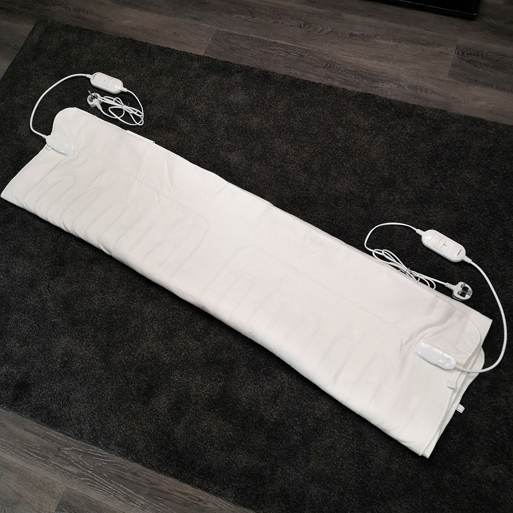 Samuel Alexander Grey Electric Blanket Throw with 3 Heat Settings Image 5