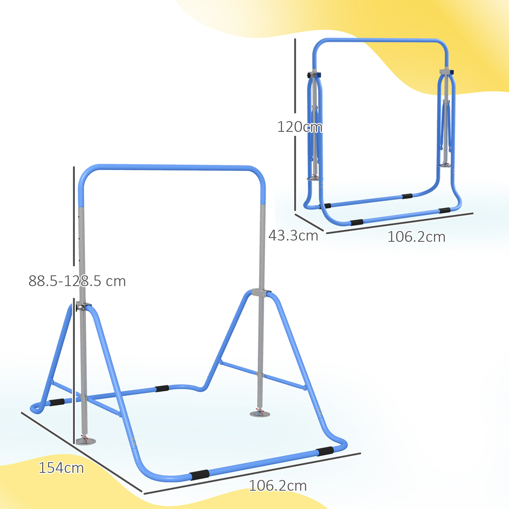 Tommy Toys Kids Blue Height Adjustable Foldable Gymnastic Training Bar Image 9