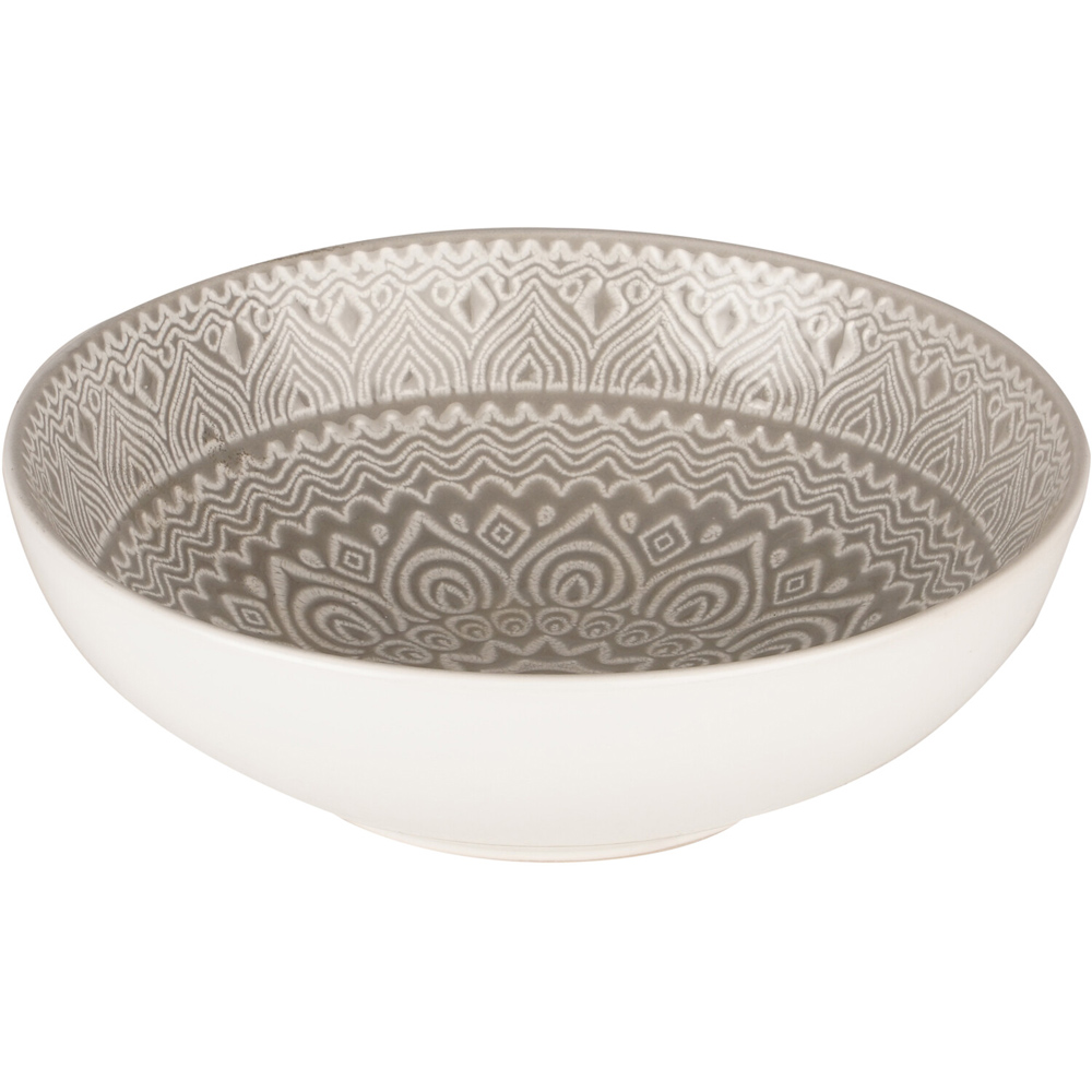 Swirl Stoneware 7" Bowl - Grey Image 1