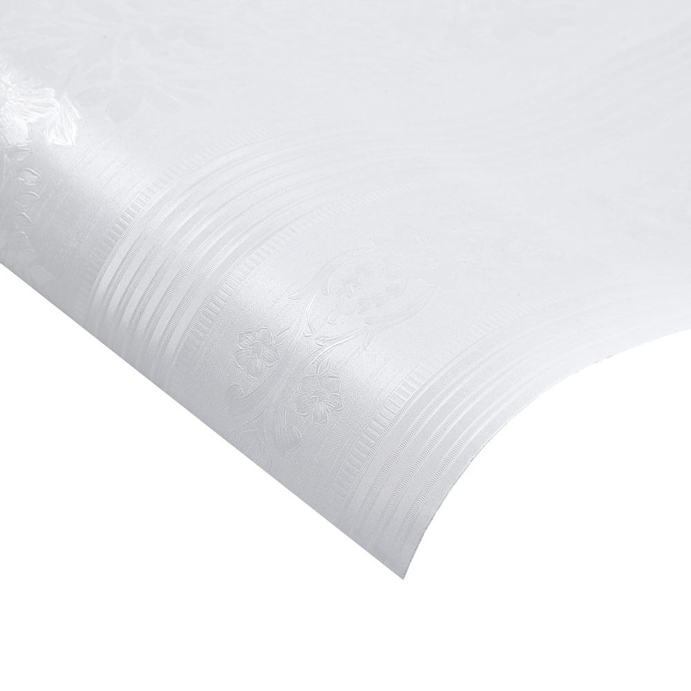 Living and Home Retro Floral Textured White PVC Self Adhesive Wallpaper Image 7