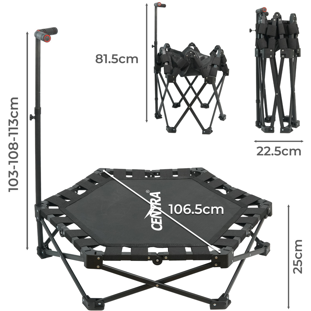 Spector Centra 42 inch Foldable Trampoline with Handrail Image 9