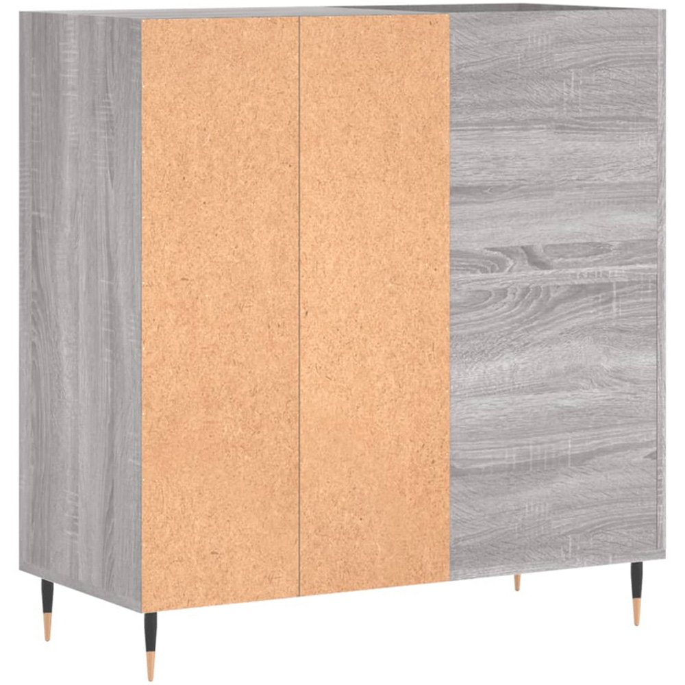 vidaXL 3 Shelf Sonoma Grey Record Cabinet Image 6