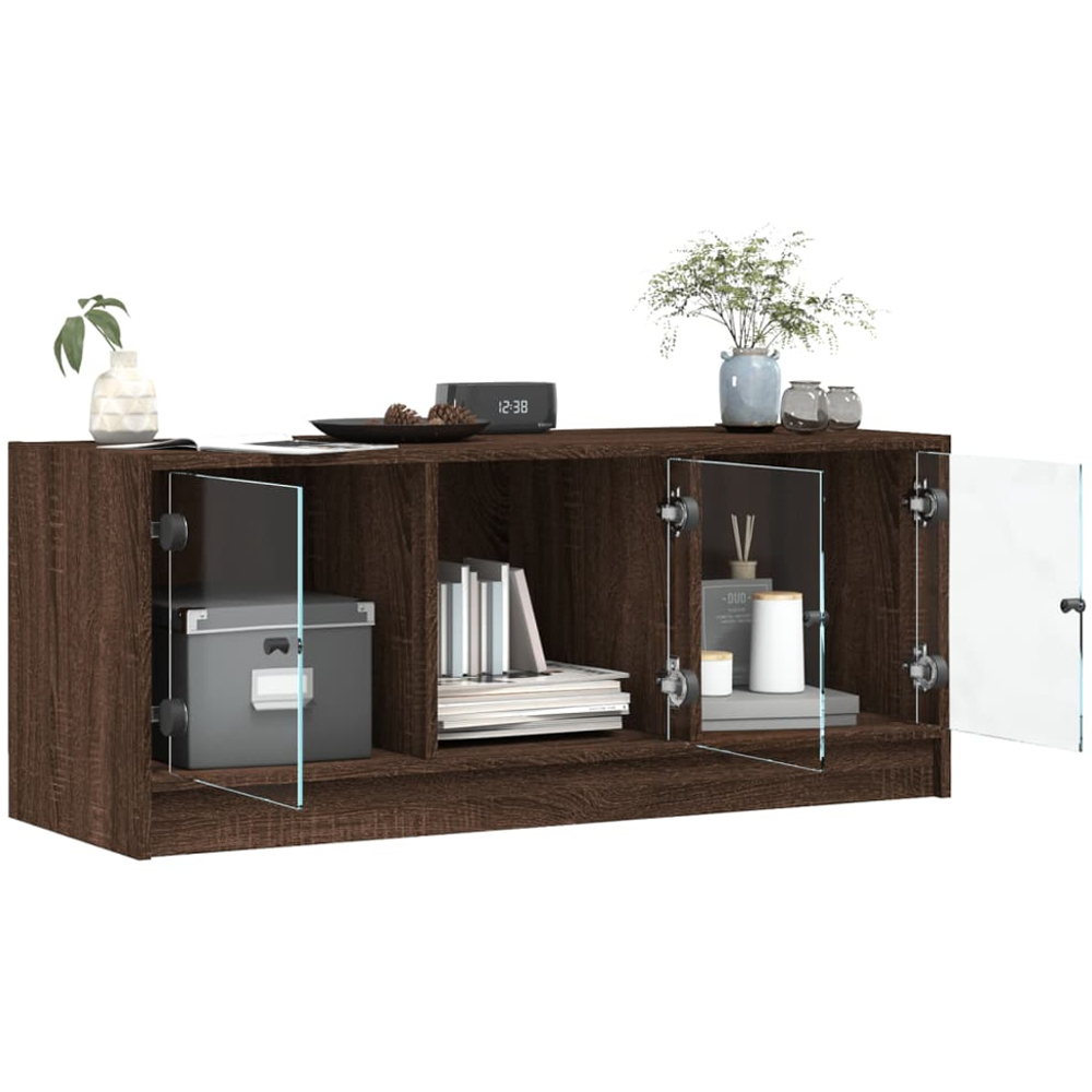 vidaXL 2 Door Brown Oak TV Cabinet Image 5