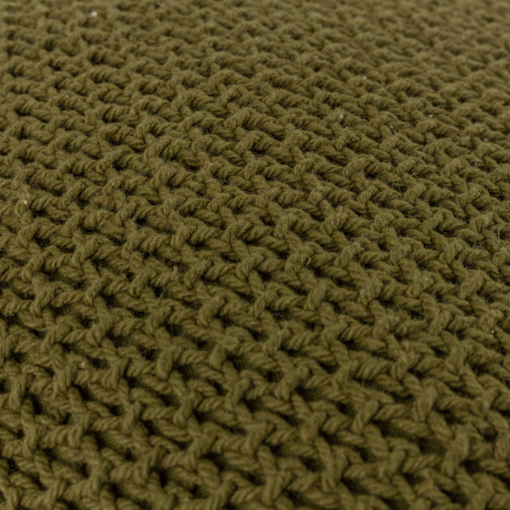 Yard Nimble Khaki Knitted Cushion Image 5