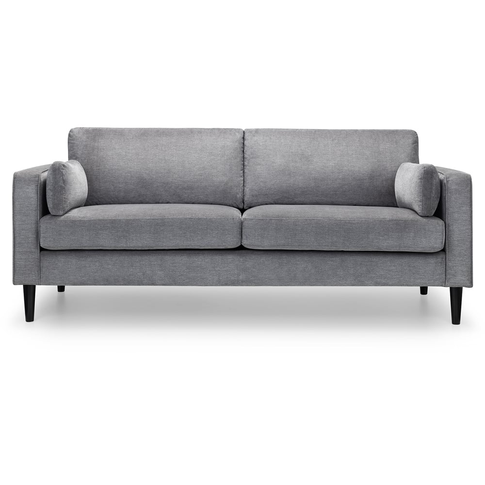 Julian Bowen Hayward 3 Seater Grey Chenille Sofa Image 3