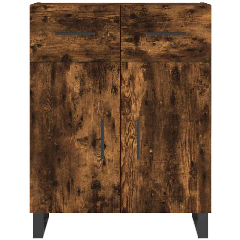 vidaXL 2 Door 2 Drawer Smoked Oak Sideboard Image 6