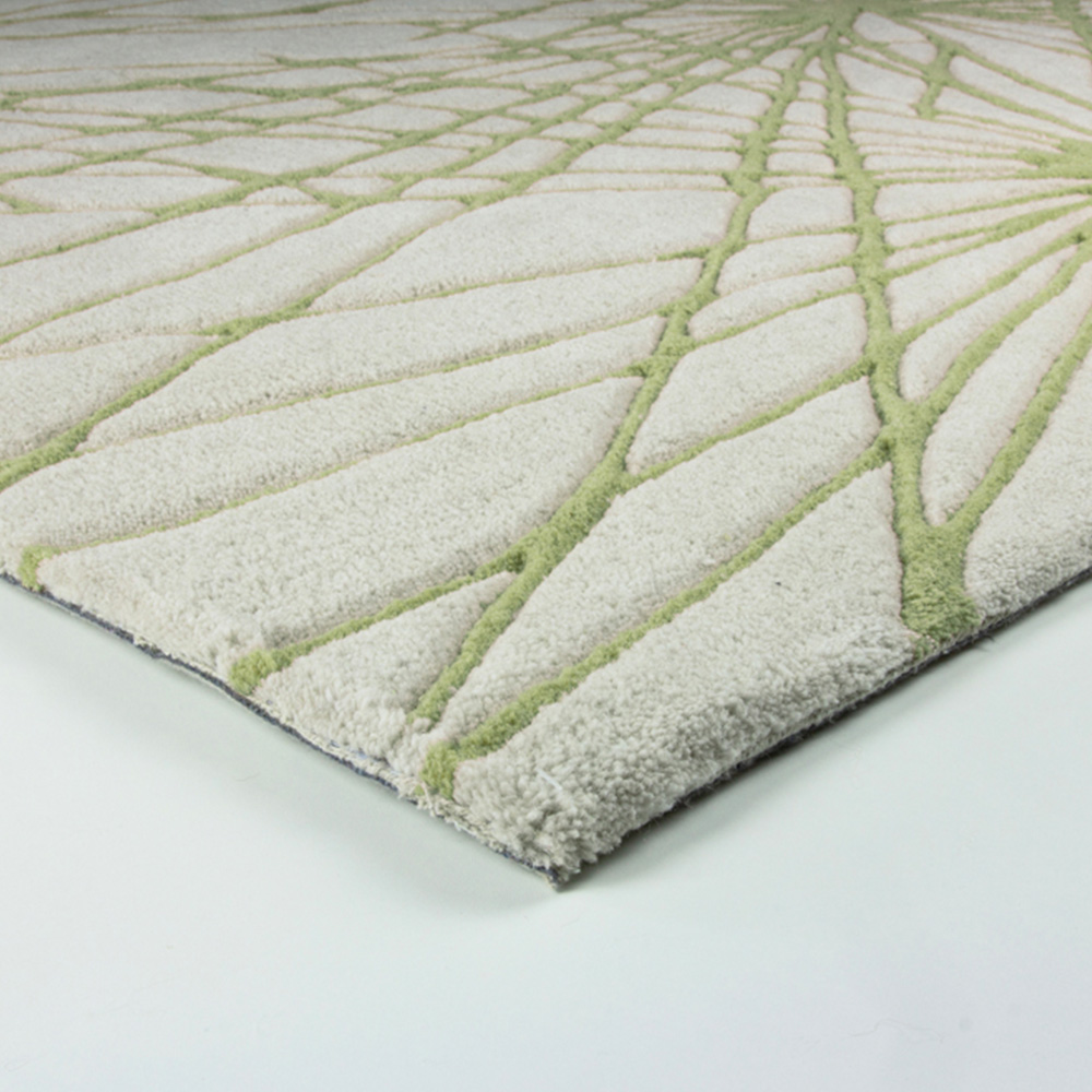 Esselle Home Aura Starburst Natural and Sage Green Rug 200 x 290cm Image 3