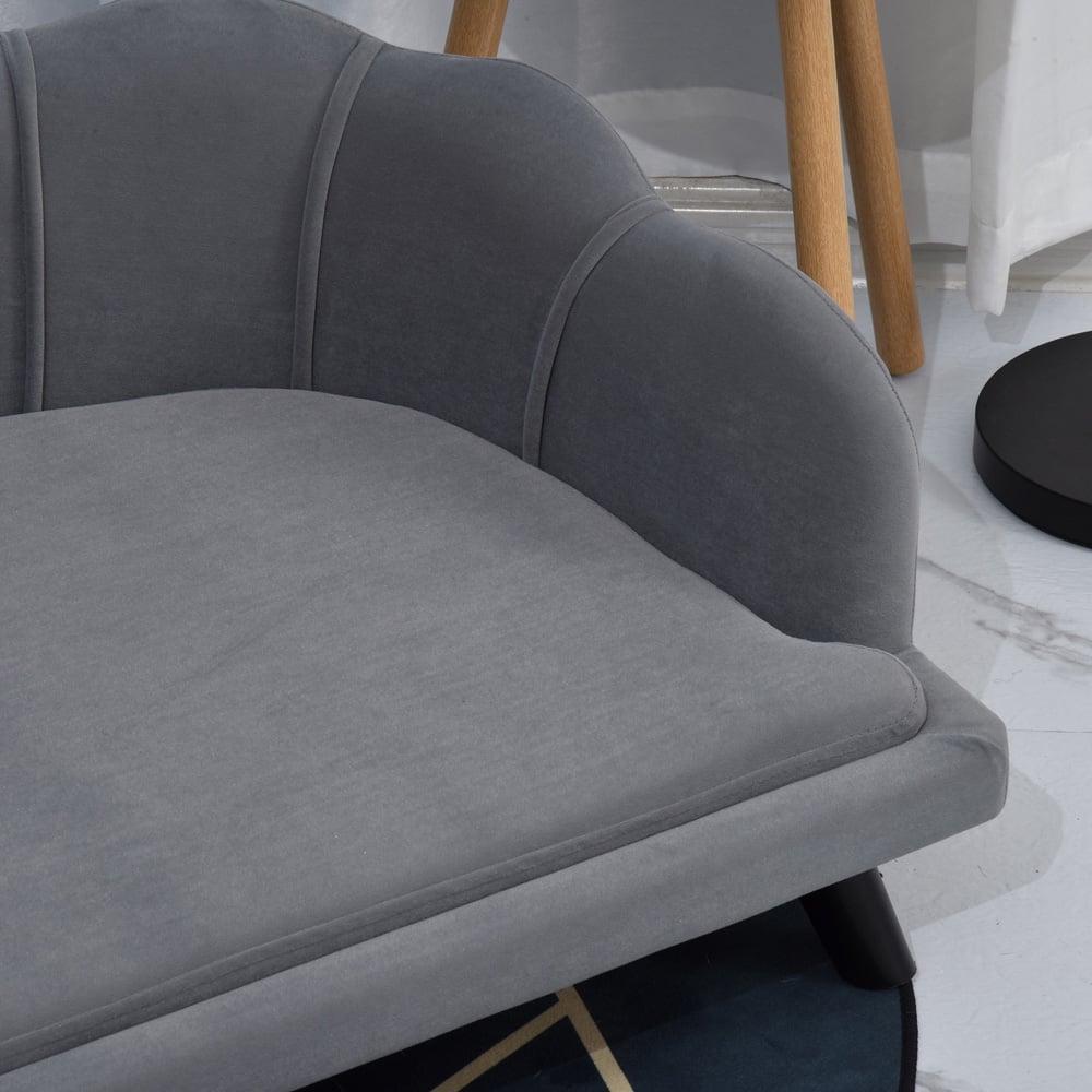 PawHut Grey Medium and Large Dog Pet Sofa Bed Image 4