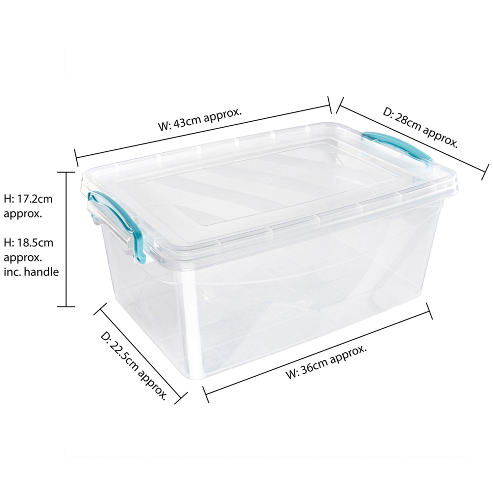 JVL Plastic Stackable and Nestable Food Storage Box with Clip Lid Set of 5 Image 7