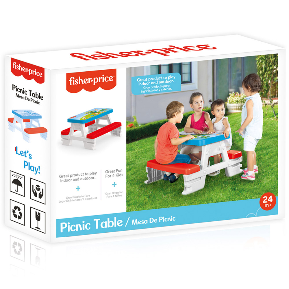 Dolu Fisher Price 4 Seater Kids Multicolour Picnic Table Image 2