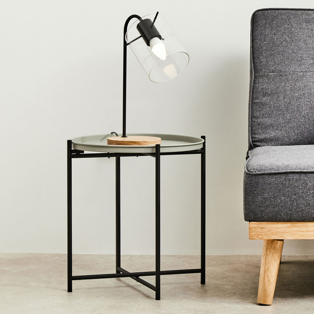 Premier Housewares Grey Round Top Side Table Image 3