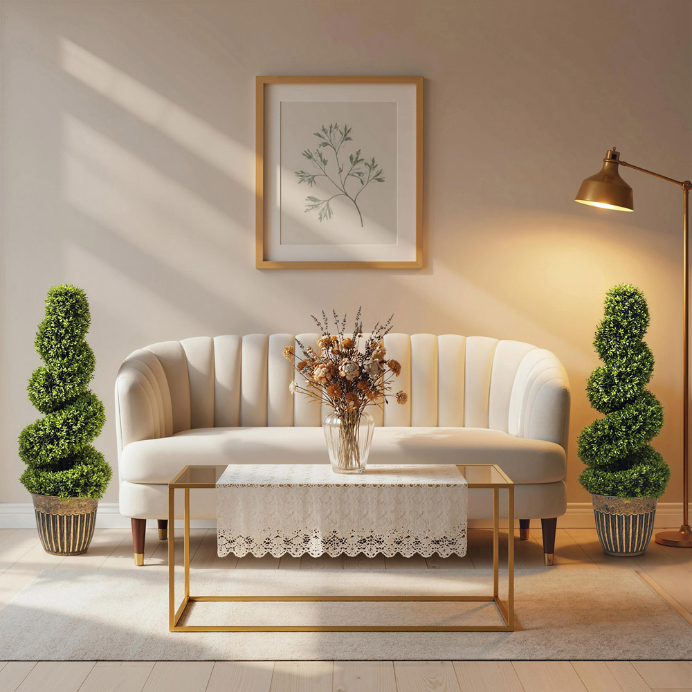 Portland Topiary Spiral Boxwood Artificial Plant in Pot 3ft 2 Pack Image 4