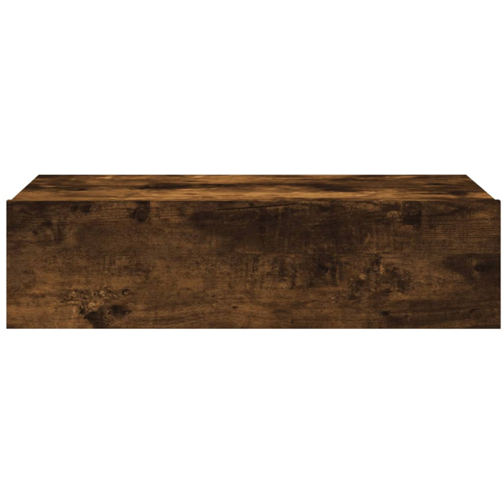 vidaXL Single Drawer Smoked Oak Wall Mounted TV Cabinet Image 7