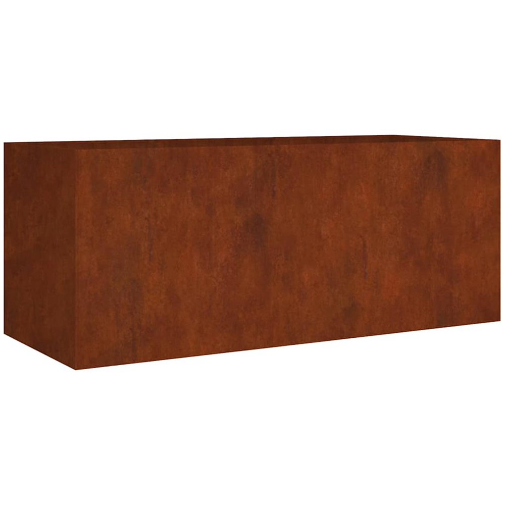 vidaXL Brown Corten Steel Raised Garden Bed 200 x 80 x 80cm Image 1