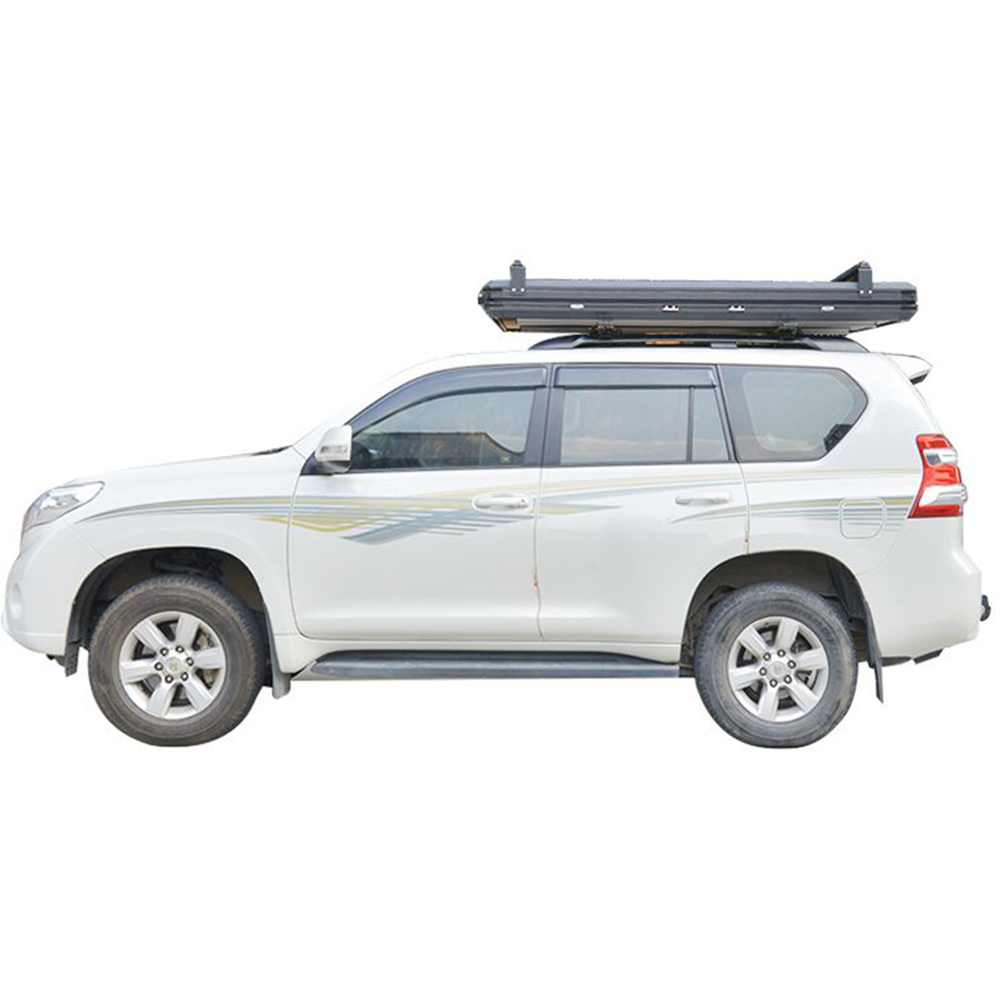 Living and Home Blue Hard Shell Car Roof Tent with Retractable Ladder and Canopy 210 x 132cm Image 3