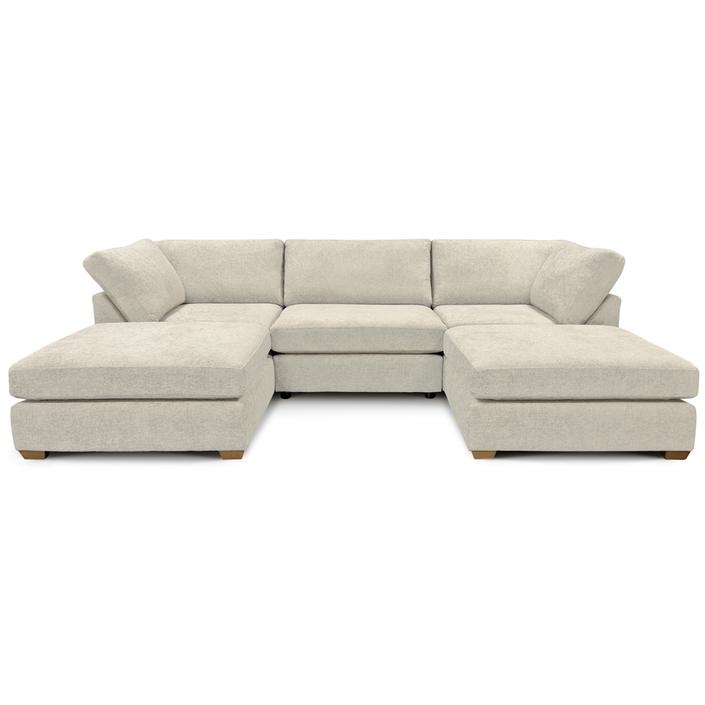 Carina Enzo 5 Seater Cream U-Shape Sofa Image 2