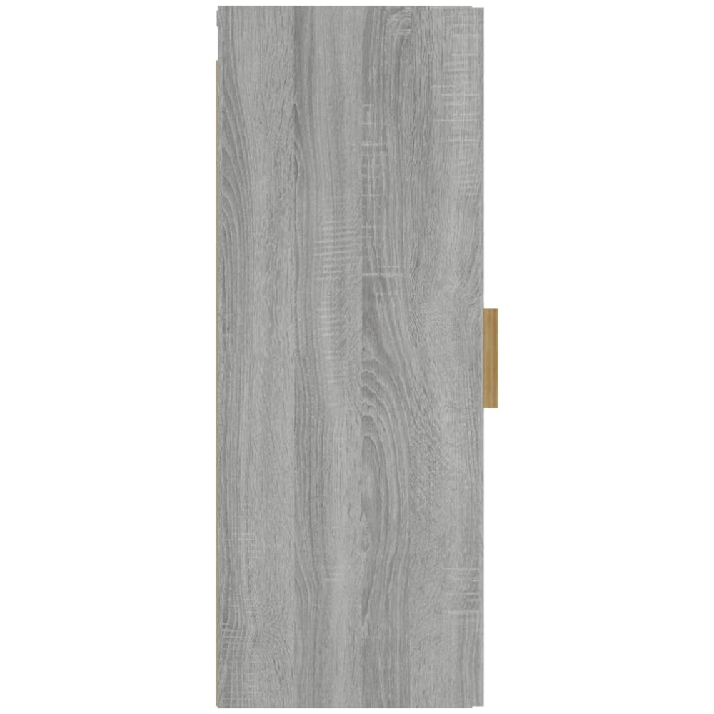 vidaXL Single Door Grey Sonoma Wall Cabinet with Gold Handle Image 6