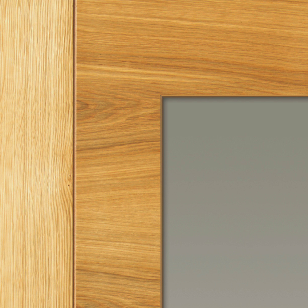 JB Kind Mistral Contemporary Oak Glazed Internal Door 1981 x 686mm Image 3