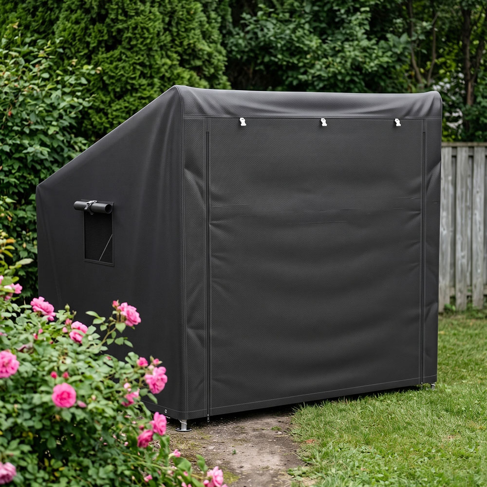 Living and Home 6 x 5ft Black Garden Storage Shed Image 2