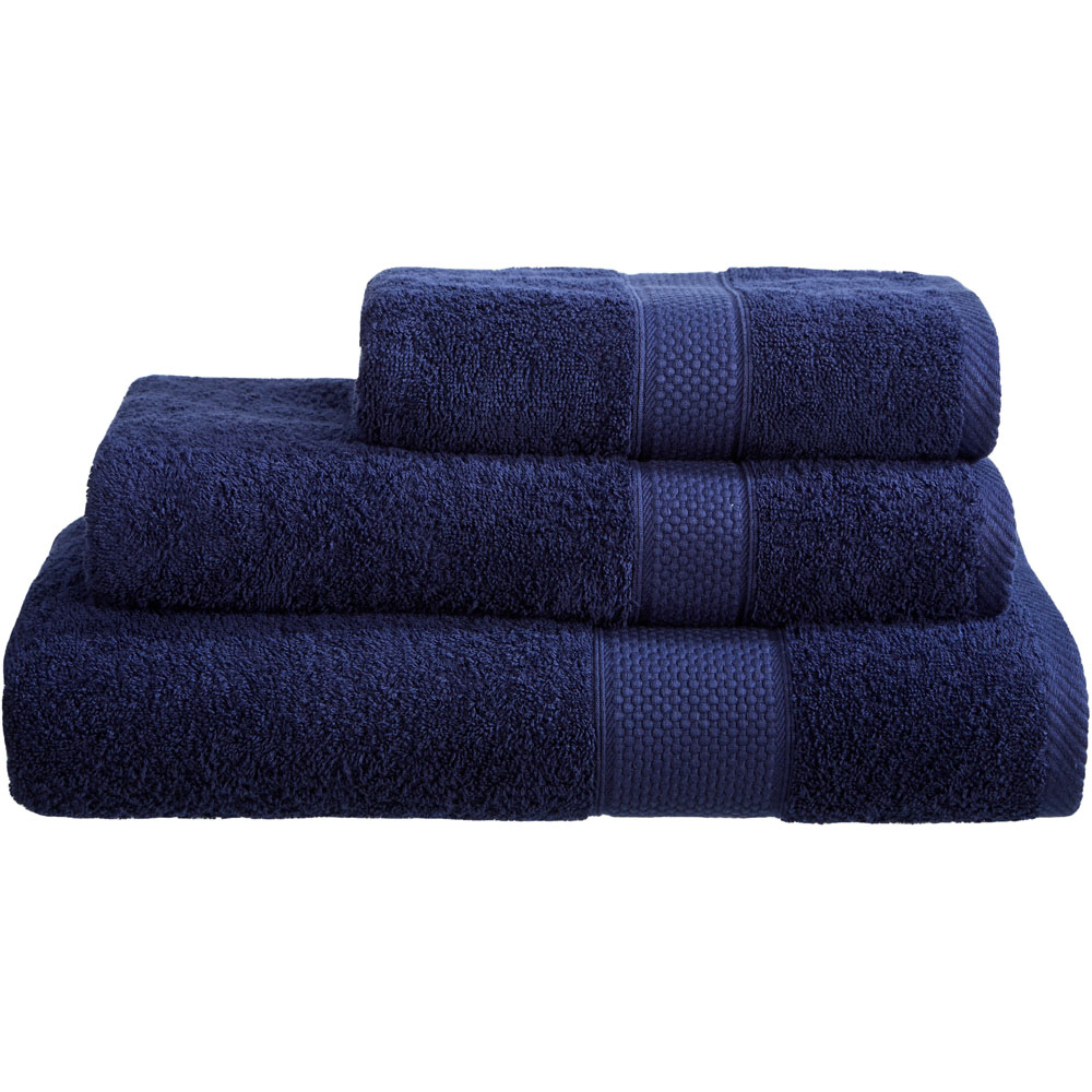 Imperial Hotel Quality Navy Combed Cotton Turkish Bath Mat Image 1