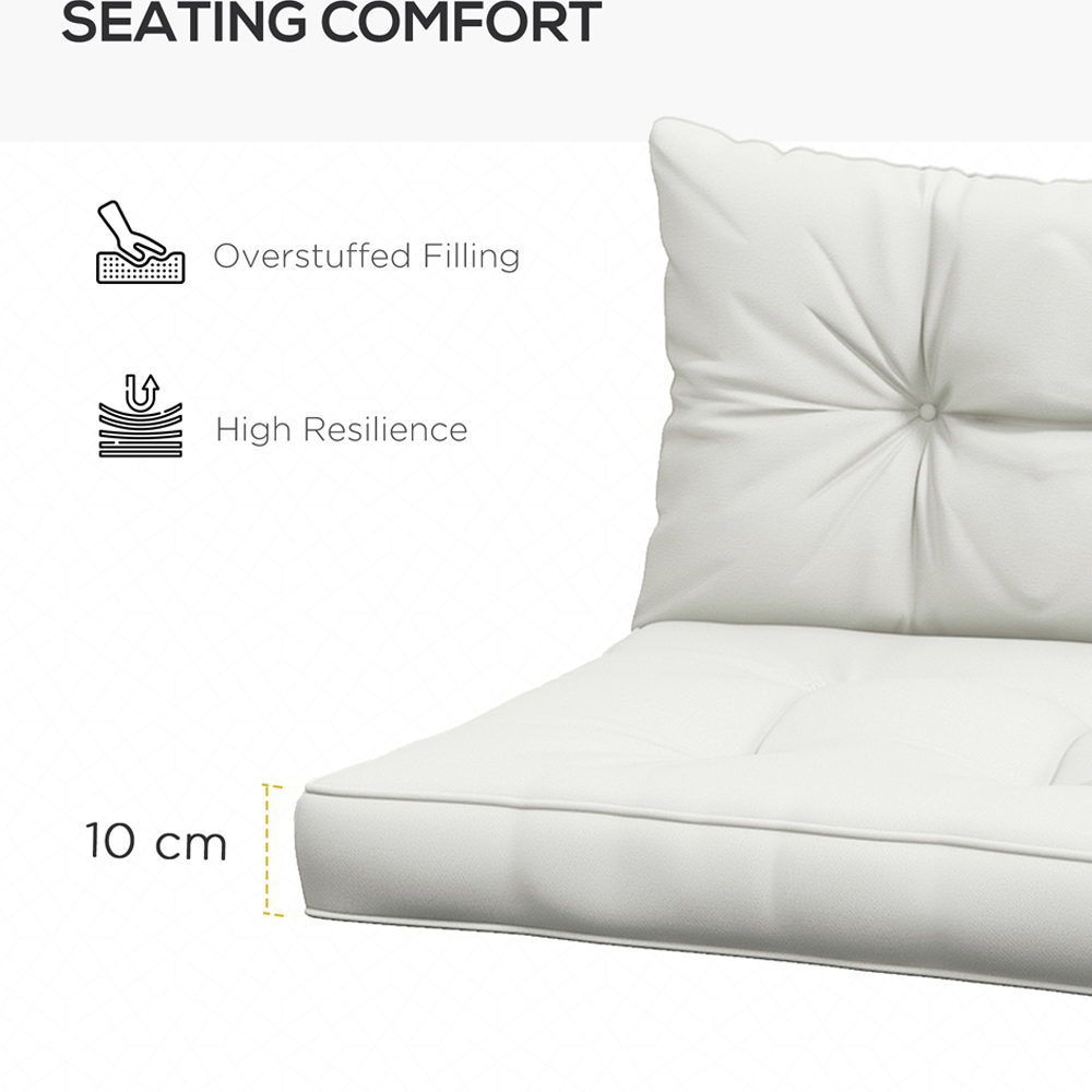 Outsunny White Seat Cushion Replacement Set of 4 Image 5