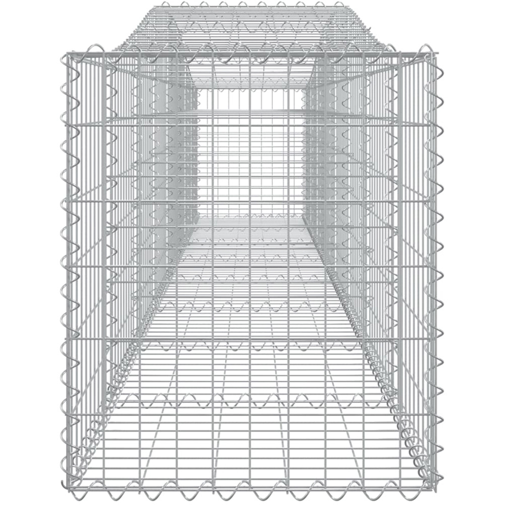 vidaXL Silver Galvanised Iron Arched Gabion Basket 400 x 50 x 60/80cm 6 Pack Image 3