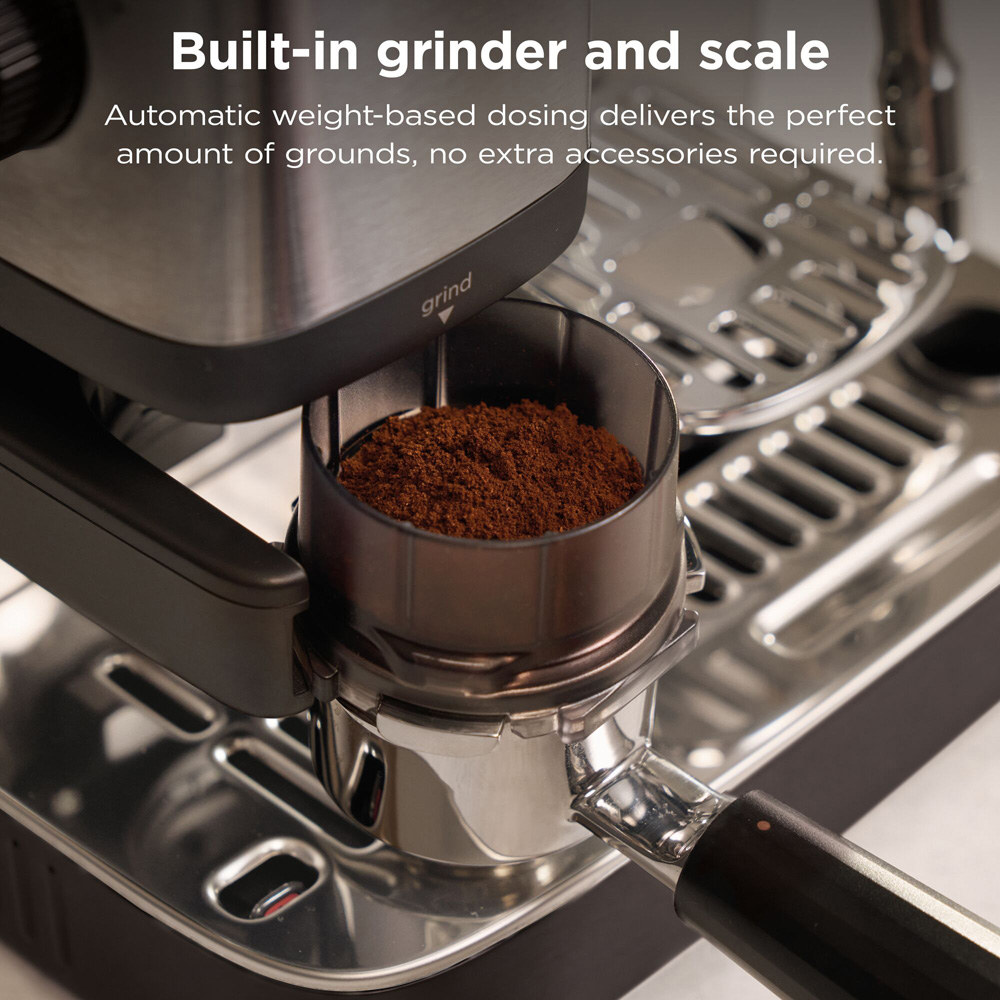 Ninja Luxe Café ES301UK Black Stainless Steel Mini Espresso Machine Image 9