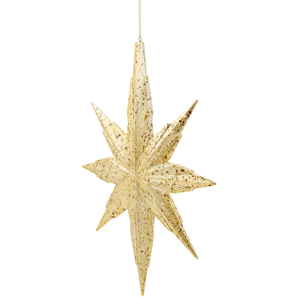 Antique Hanging Star Decoration Gold Image 2