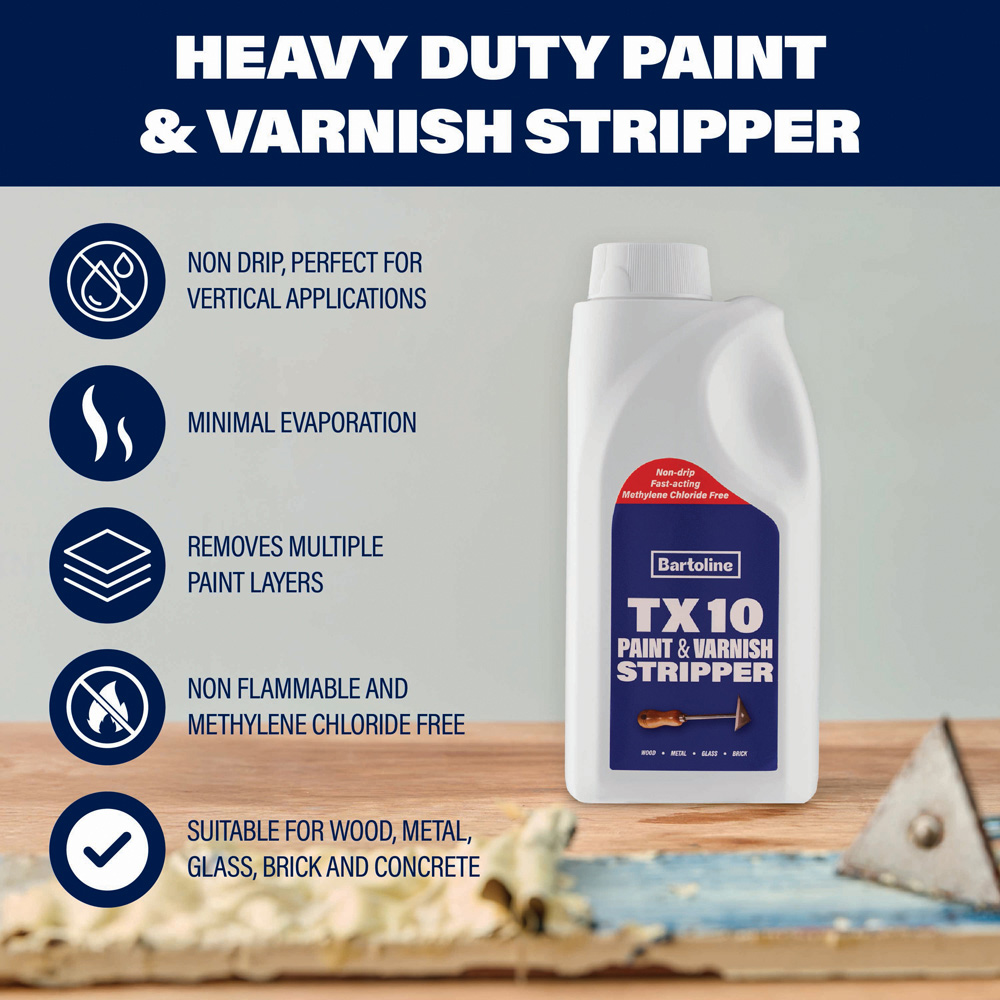Bartoline Tx10 Paint and Varnish Stripper 1L Image 4
