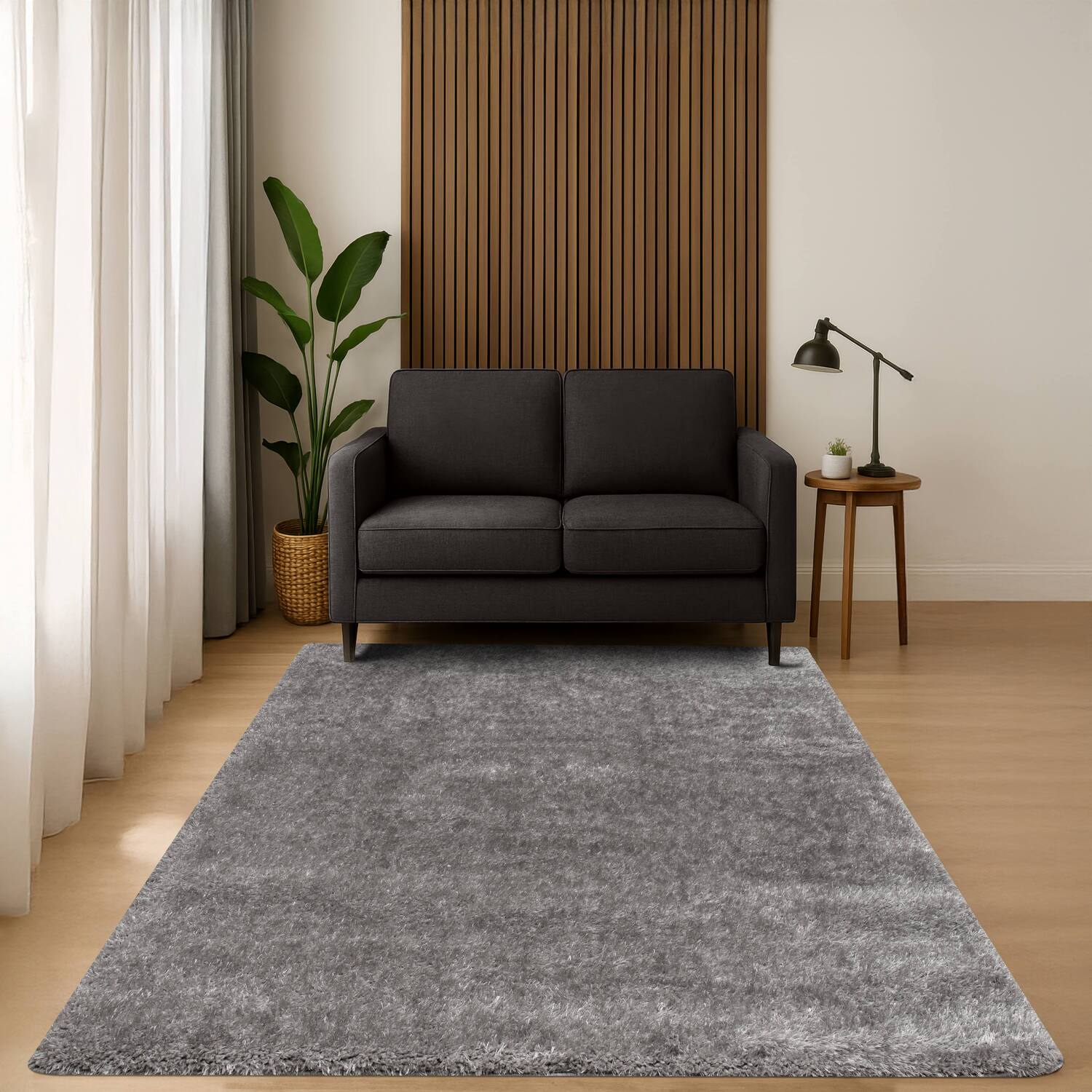 Soft Sumptuous Rug Silver 200cm Image 2