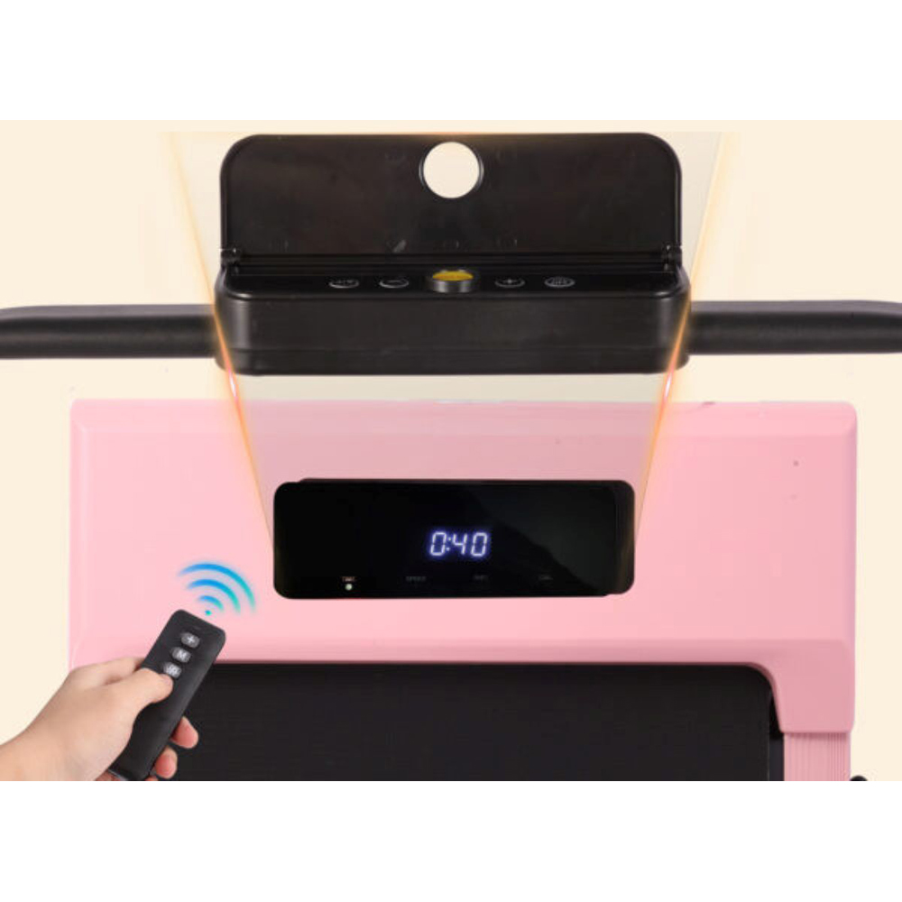 Willowmare 2-in-1 Pink Foldable Electric Treadmill with Handrail and LCD Screen Image 7
