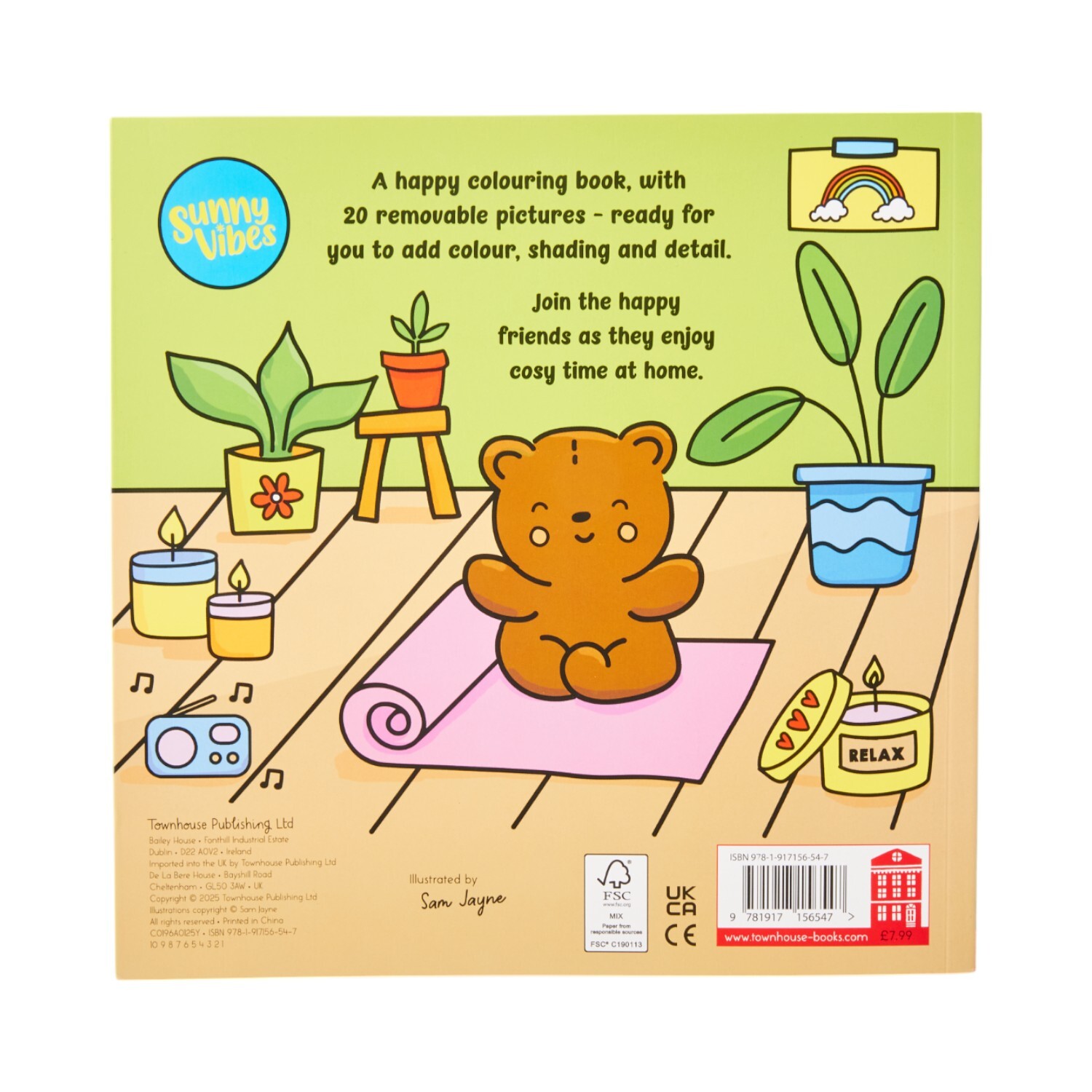 Cosy and Calm or Happy Street Colouring Book Image 4