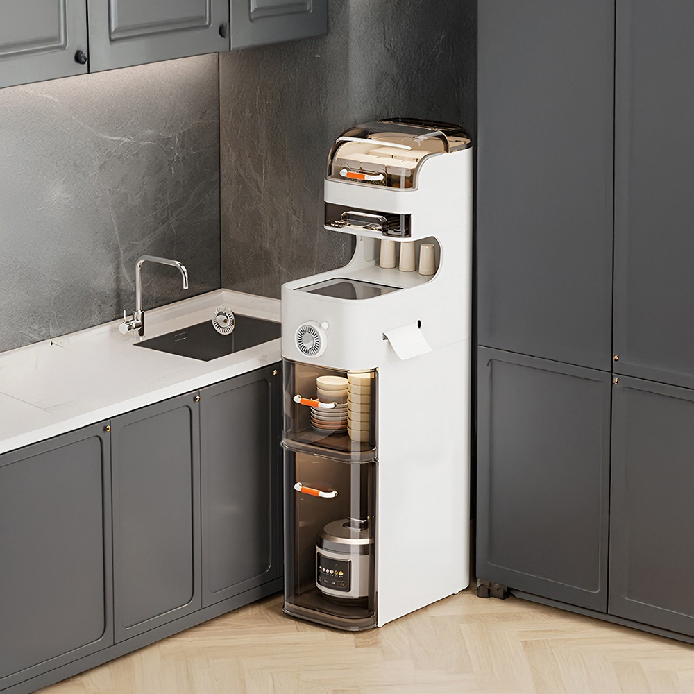 H&O Direct 6 Tier Narrow Storage Organiser with and Wheels Image 2
