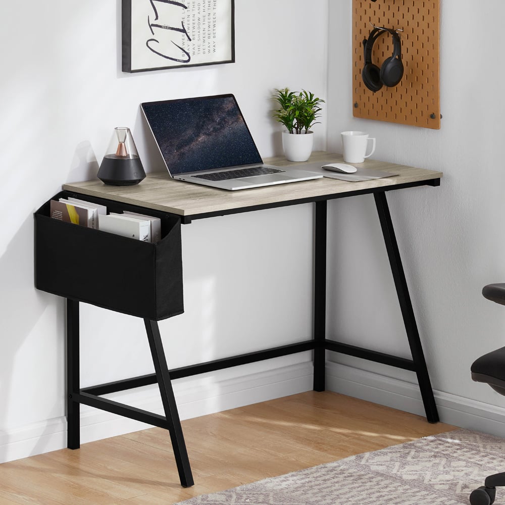 Vida Designs Brooklyn Grey Small Computer Desk Image 3