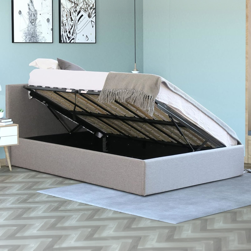Home Treats King Size Grey Ottoman Bed Image 4
