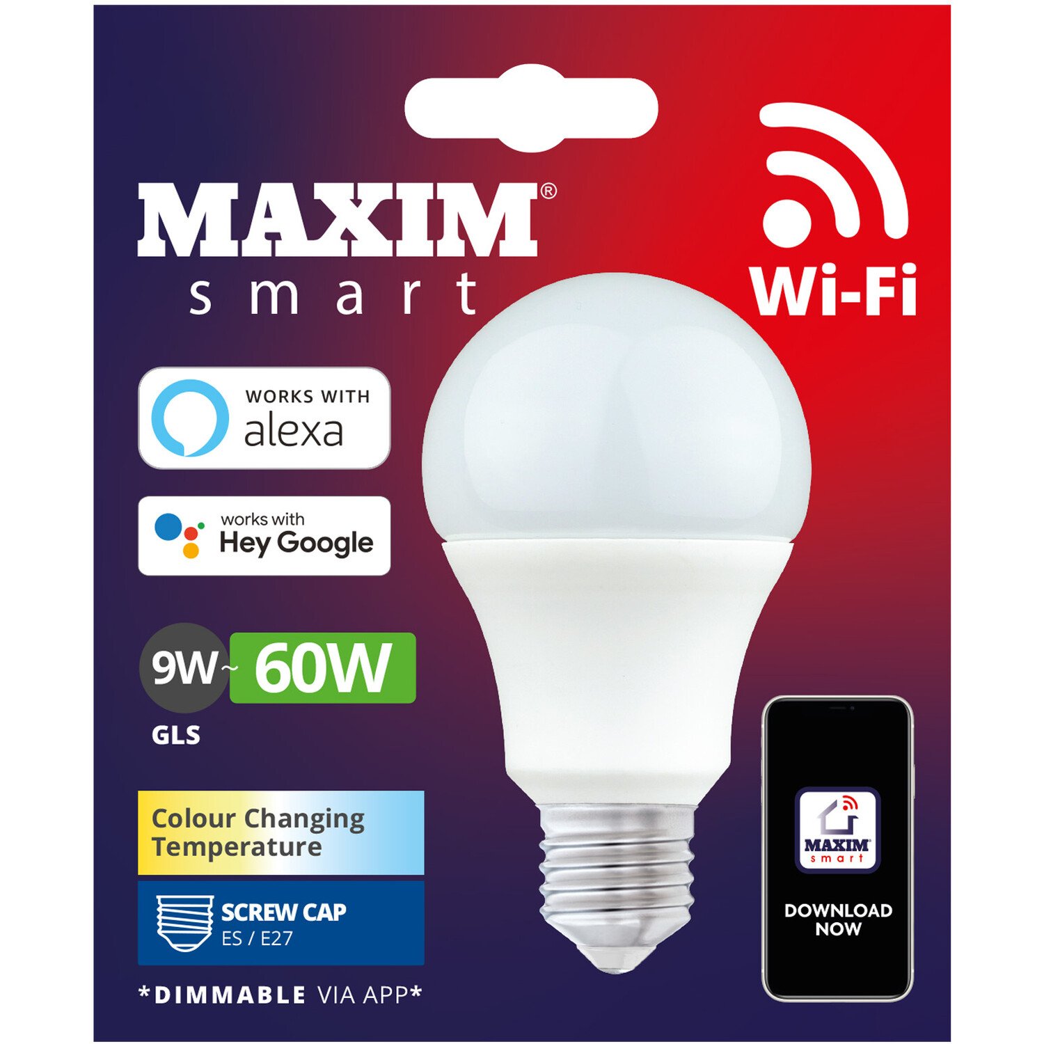 Maxim Smart LED A60 GLS E27 Bulb Pearl Image