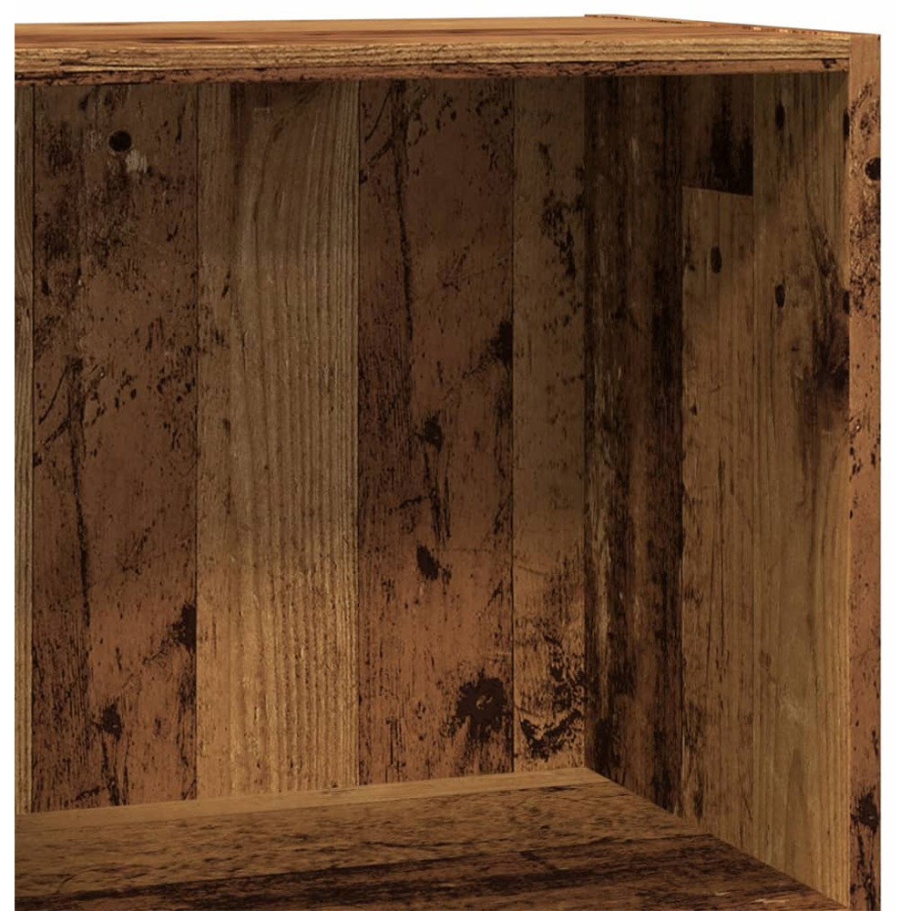 vidaXL 2 Shelf Old Wood Bookcase Image 6