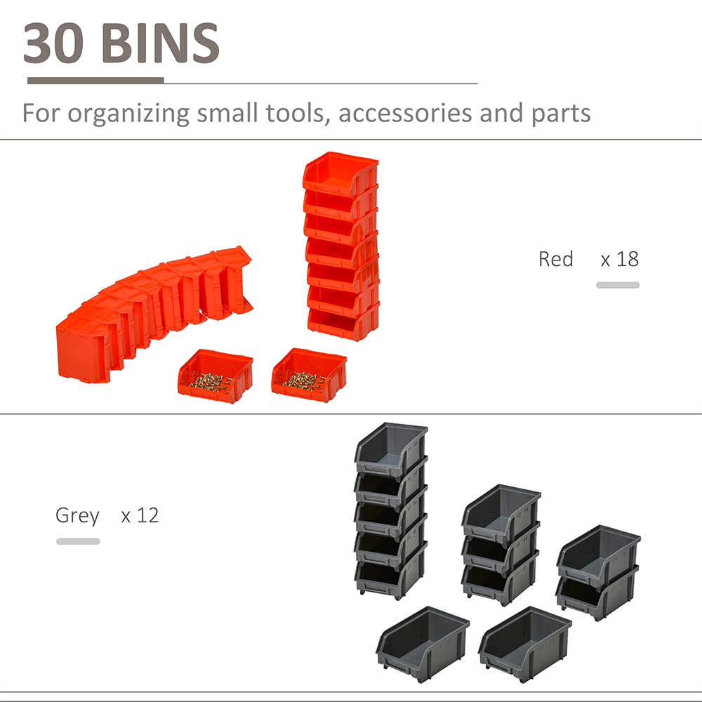 DURHAND 30 Cubbie Wall Mounted Screw Organiser with Screw Kit Image 6