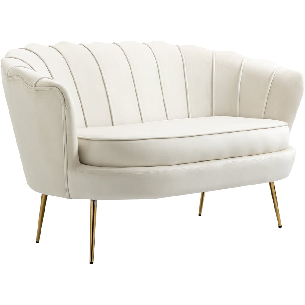 HOMCOM 2 Seater Modern Velvet Loveseat Sofa Image 2
