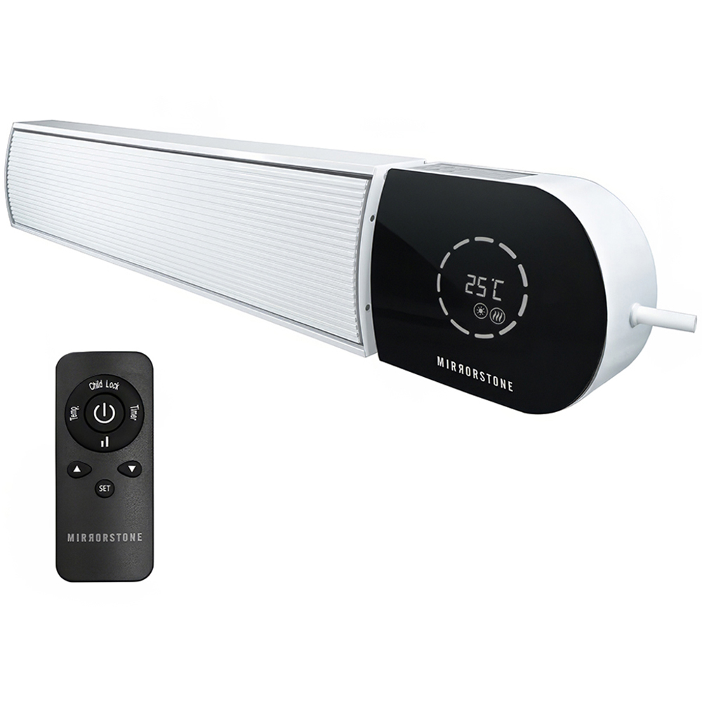 Mirrorstone Ionis White WiFi Remote Controllable Infrared Bar Heater 2400W Image 1