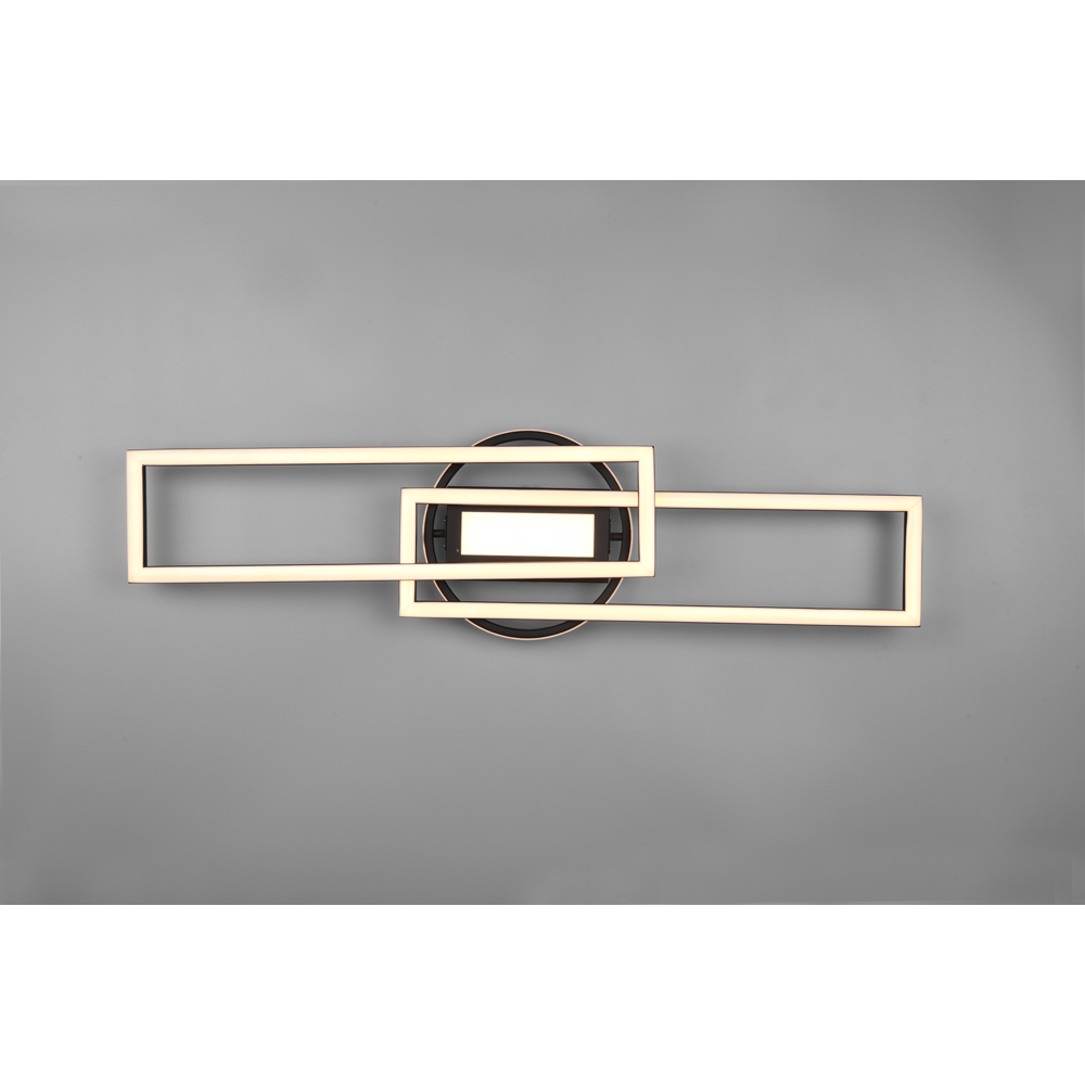 TRIO Twister Matt Black LED Ceiling Light Image 6